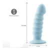 Maia Toys Paris 6-Inch Blue Silicone Ribbed Dong for Intense Pleasure - Adult Naughty Store