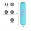 Maia Toys Julia Jessie Butterfly Pattern Rechargeable Mini Bullet Vibrator - Model JJ-1001 - For Women - Clitoral Stimulation - Teal Blue - Adult Naughty Store