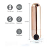 Maia Toys Jessi Rechargeable Mini Bullet Vibrator - Rose Gold, 10 Speeds, Waterproof, USB Rechargeable