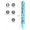 Maia Toys Monarch Butterfly Pattern Long Rechargeable Bullet Vibrator - Model MBR-10, Female, Clitoral Stimulation, Teal Blue - Adult Naughty Store