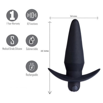 Maia Toys Cody Rechargeable Butt Plug Black - Model CRBP-01 - Unisex Anal Pleasure Toy - Adult Naughty Store