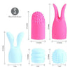 Maia Toys Quinn 5 Silicone Attachments - Versatile Vibrator Sleeve Set for Enhanced Pleasure - Model Q5SA-001 - Unisex - Various Shapes - Pink and Blue