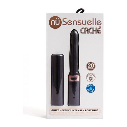 Nu Sensuelle Cache 20 Function Covered Vibe Black - Elegant and Discreet Silicone Vibrator for Intimate Pleasure