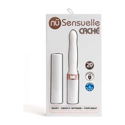 Nu Sensuelle Cache 20 Function Covered Vibe - Elegant White Silicone Vibrator for Women - Perfect for Internal and External Pleasure