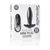 Sensuelle Remote Control Rechargeable Mini Plug Black - Adult Naughty Store