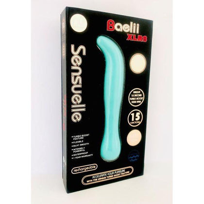 NU Sensuelle Baelii XLR8 Colorado Blue USB Rechargeable G-Spot Vibrator for Women - Intensify Your Pleasure with Turbo Boost - 15 Powerful Functions - Waterproof - 1 Year Warranty