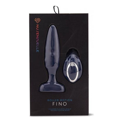 Nu Sensuelle Fino Roller Motion Plug - Model FSP-001 - Unisex Vibrating Anal Pleasure Toy - Navy Blue - Adult Naughty Store