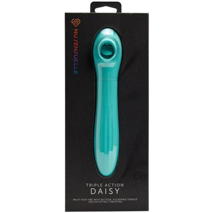 Nu Sensuelle Sensuelle Triple Action Daisy Electric Blue Clitoral Stimulator & Tongue Vibrator (Model: 2024) for Women 🌟