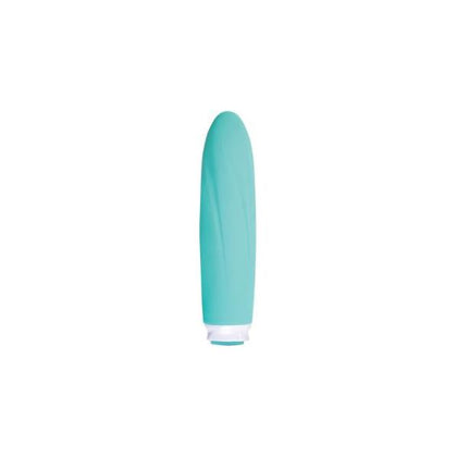 Luxe Compact Vibe Electra Turquoise Blue - Rechargeable Silicone Compact Vibrator for Women - Model ECTB-41 - Powerful Pleasure Toy for Clitoral Stimulation
