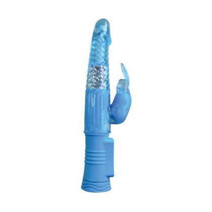 Introducing the Luxe Pleasure Co. Deluxe Slim Rabbit Vibe Blue - Model SLR-5001: Ultimate Pleasure for Her