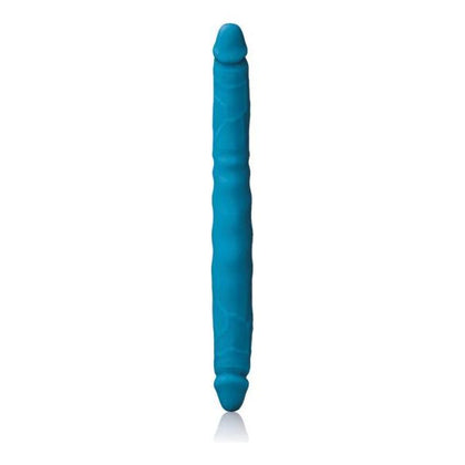 NS Novelties Colours Double Pleasures Blue Silicone Dildo - Model DPB-12 - Unisex Pleasure Toy for Exquisite Stimulation
