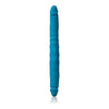 NS Novelties Colours Double Pleasures Blue Silicone Dildo - Model DPB-12 - Unisex Pleasure Toy for Exquisite Stimulation