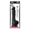NS Novelties Colours Pleasures 7-inch Black Silicone Dildo for Strap-On Harness and Solo Play