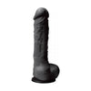 Colours Realistic Dongs RS-5B 5-Inch Silicone Dildo with Suction Cup - Male Pleasure - Black