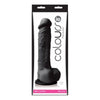 Colours Pleasures 8-Inch Black Silicone Dildo for Intense Pleasure and Exploration - Adult Naughty Store