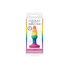 NS Novelties Colours Pride Edition Pleasure Plug Mini Rainbow - Silicone Anal Plug for All Genders - Model No. PRD-001 - Multi-Colored Pleasure Experience - Adult Naughty Store