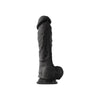 ColourSoft 8in Soft Silicone Dildo - Model X1 - For Women - Intense Pleasure - Black