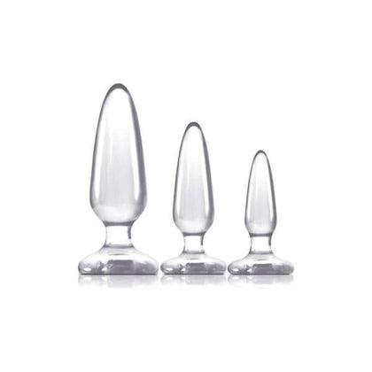 NS Novelties Jelly Rancher Anal Trainer Kit Clear - Expand Your Pleasure Limits with Three Sizes of Flexible Anal Plugs for All Genders
