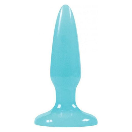 Firefly Pleasure Plug Mini Blue - Illuminating Tapered Butt Plug for Sensual Delights - Model FP-01 - Unisex Anal Pleasure - Glows in the Dark - Adult Naughty Store