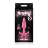 NS Novelties Firefly Prince Small Pink Glow in the Dark Silicone Butt Plug with Ring End - Model FP-001 - For Him or Her - Anal Pleasure - Pink - Adult Naughty Store