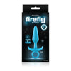 Firefly Prince Small Blue Glow-in-the-Dark Silicone Butt Plug with Ring End - Model FP-001: Sensual Pleasure for All Genders, Exquisite Anal Stimulation in Vibrant Blue