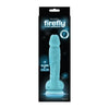 NS Novelties Firefly 5-Inch Glow-in-the-Dark Silicone Pleasure Dildo - Model FF-5B, Blue, Unisex, Versatile Pleasure Experience - Adult Naughty Store