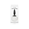 NS Novelties Bunny Tails Mini Black White Fur Silicone Butt Plug - Model BTM-BW-001 - Unisex Anal Pleasure - Captivating Contrast of Black and White - Adult Naughty Store