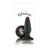 Tails Glams Black Silicone Butt Plug Rainbow Gem - Model XYZ - Unisex Anal Pleasure Toy - Adult Naughty Store