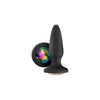 Tails Glams Black Silicone Butt Plug Rainbow Gem - Model XYZ - Unisex Anal Pleasure Toy - Adult Naughty Store