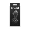 NS Novelties Crystal Flower Black Glass Anal Plug - Model NSN-0718-03 - Unisex Pleasure - Sleek Black - Adult Naughty Store