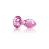 Crystal Gem Pink Borosilicate Glass Butt Plug - NS Novelties NSN-0718-14 - Unisex Anal Pleasure Toy - Adult Naughty Store