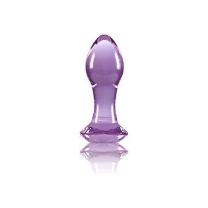 Crystal Gem Purple Glass Butt Plug - NS Novelties NSN-0718-15 - Unisex Anal Pleasure Toy - Adult Naughty Store