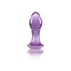 Crystal Gem Purple Glass Butt Plug - NS Novelties NSN-0718-15 - Unisex Anal Pleasure Toy - Adult Naughty Store