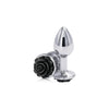 NS Novelties Rear Assets Rose Small Black Aluminum Butt Plug for Sensual Anal Pleasure - Adult Naughty Store