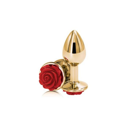 NS Novelties Rear Assets Rose Small Red Butt Plug - Model RS-001: Unisex Anal Pleasure in a Passionate Red Color