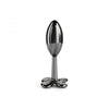 Rear Assets NS Novelties Clover Gunmetal Aluminium Butt Plug NSN-0967-09 | Unisex Anal Pleasure Toy | Elegant Gunmetal Grey - Adult Naughty Store