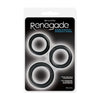 Renegade Silicone Diversity Rings - Midnight Black - 3 Sizes - Male Pleasure - Cock Rings - Model RDR-001 - Adult Naughty Store