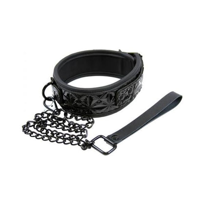 Sinful Black Collar - Premium Midnight Black BDSM Collar for Sensual Play (Model SBC-001) - Unisex - Enhances Pleasure and Intimacy