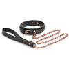 Bondage Couture Collar & Leash Black - Exquisite Pleasure Accessory for Couples