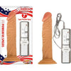 Real Skin All American Whoppers 7-Inch Vibrating Dildo - Model AAW-7B, Unisex Pleasure, Beige
