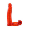 Introducing the SensaFlex™ Double Penetrator C Ring With Bendable Dildo - Model DPX-5000 - For Him and Her - Ultimate Pleasure - Red - Adult Naughty Store