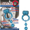 Macho Ultra Erection Keeper Blue Cock Ring - Model X123 - For Men - Intense Erection Enhancement and Dual Stimulation - Blue - Adult Naughty Store