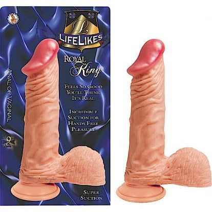 Lifelikes Royal King Realistic Dildo 9in - Model RK-9X - Male - Girthy Pleasure - Dark Brown - Adult Naughty Store