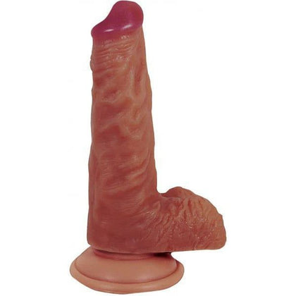 Lifelikes Vibrating Latin Duke Dong 7 inches - Realistic Silicone Vibrating Dildo for Hands-Free Pleasure and Strap-On Play - Model LD-7 - Male - Anal and Vaginal Stimulation - Mocha