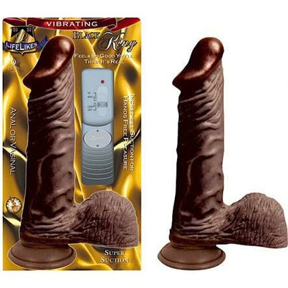 Lifelikes Vibrating Black King 9in Realistic Dildo with Suction Cup - Ultimate Pleasure for Men and Women