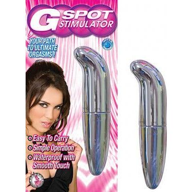 Introducing the Silver Pleasure Co. 5-Inch Ergonomic G-Spot Stimulator - Model G-Curve Slim Vibe 5.0: The Ultimate Pleasure Companion for Women in a Sleek Silver Design - Adult Naughty Store