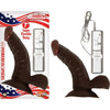 Nasstoys All American Whopper Vibrating Dong with Balls - 7 Inches Brown - Realistic Pleasure Toy for Men and Women