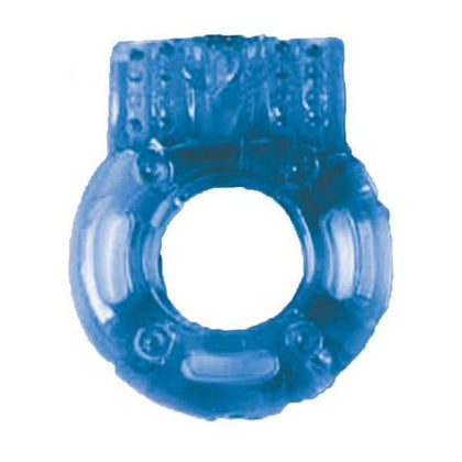 Introducing the Macho Vibrating C-ring Blue - The Ultimate Male Pleasure Enhancer - Adult Naughty Store