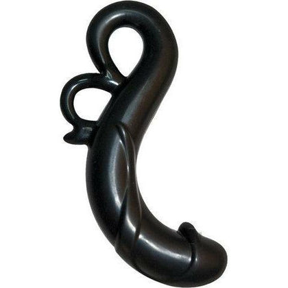 Introducing the Velvet Kiss Collection Little Dragon Silicone G-Spot Dong - Model LD-3000 - Black