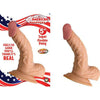 All American Whopper 5 inches Curved Dong with Balls - Realistic Beige PVC Dildo for Intense Pleasure